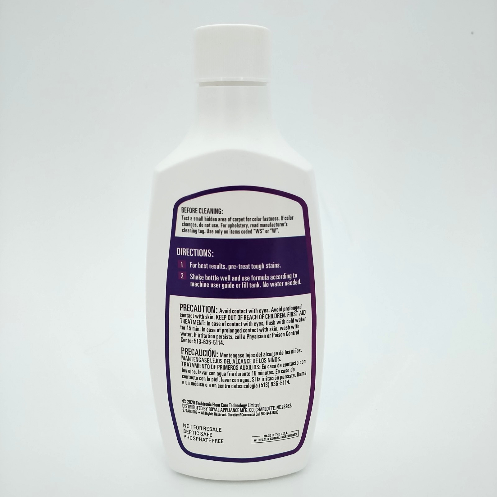 Hoover Paws & Claws Spot Cleaner Carpet Cleaning Formula 6 oz Bottle
