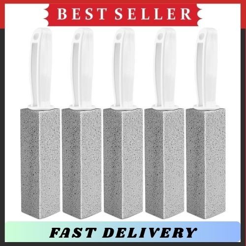 Toilet Pumice Stone With Handle, 5 Pack Pumice Stone Toilet Bowl Cleaner, Hard