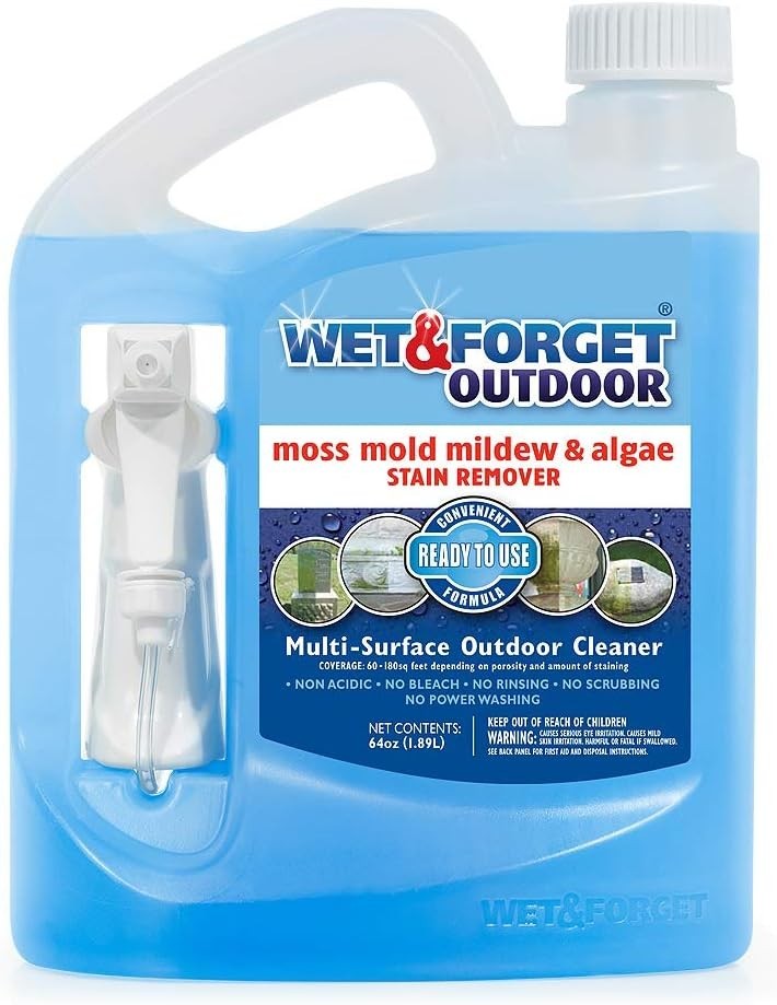 Wet & Forget Outdoor Cleaner – Ready-to-Use for Moss, Mold, Mildew & Algae
