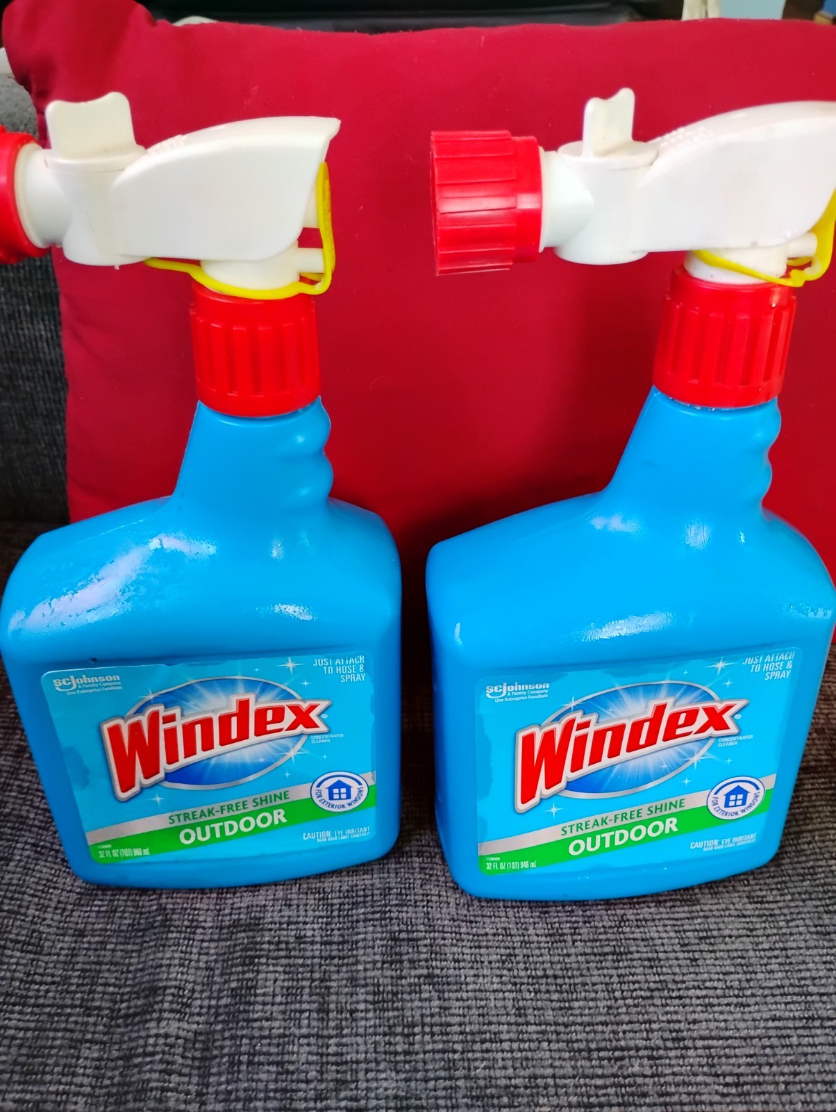 2 Bottles of Windex Outdoor Cleaner