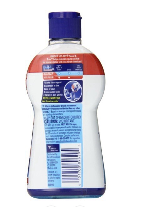 Finish Jet-Dry Liquid Rinse Aid, Dishwasher Rinse & Drying Agent, 6.76 fl oz 2pk