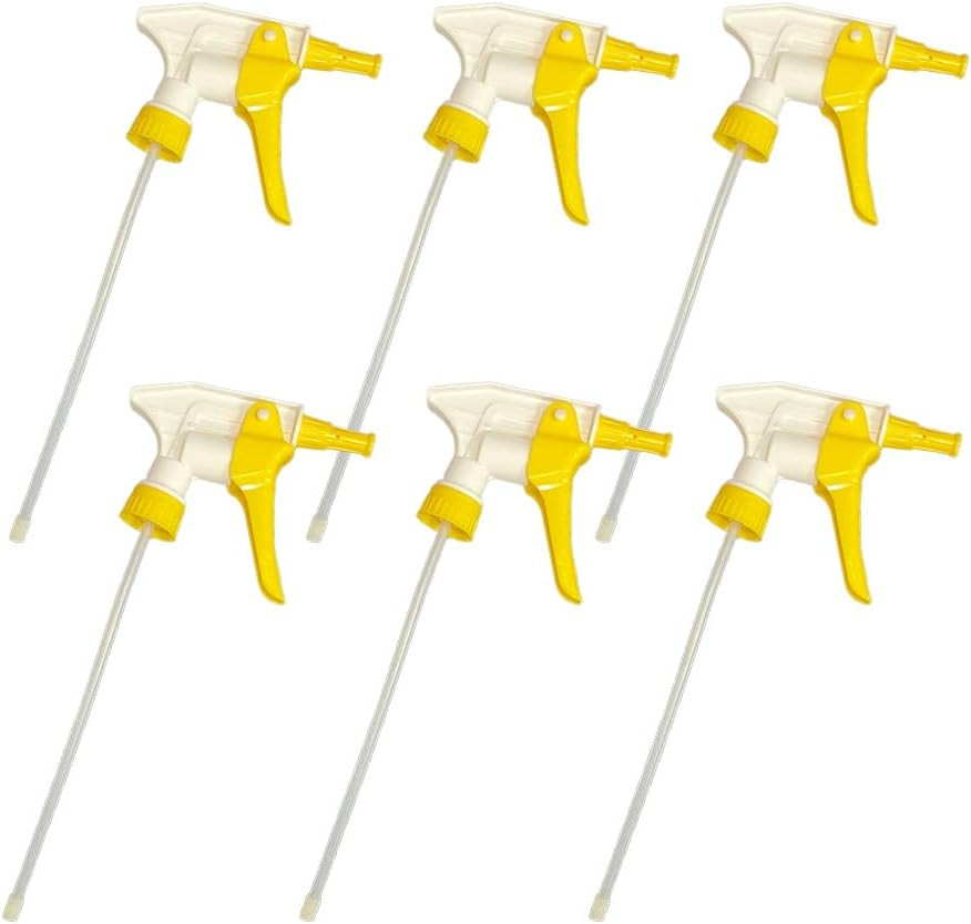 6-Pack Heavy-Duty Foamer Trigger Sprayer – High-Volume, Comfortable Grip, Acid-R