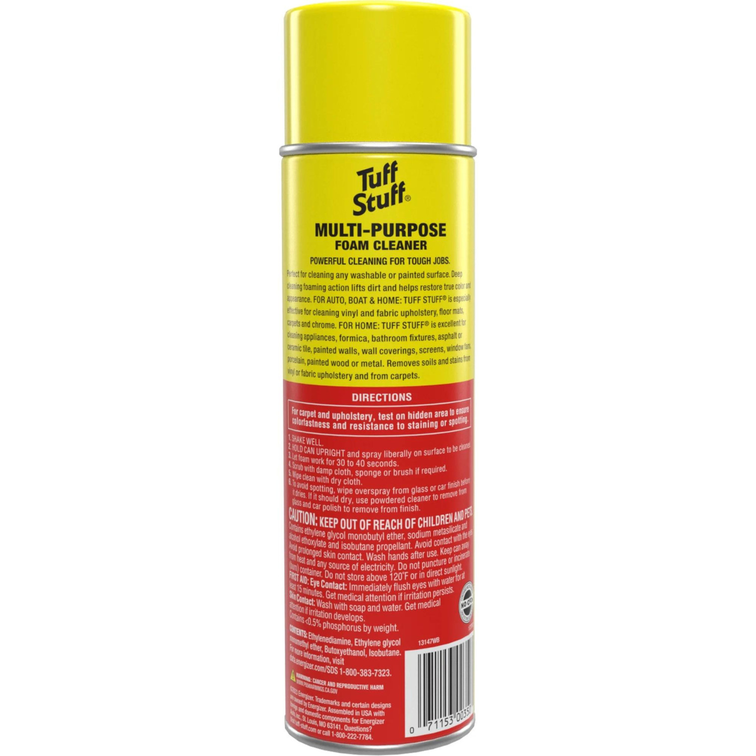 (2 Pack) Tuff Stuff Multi Purpose Foam Cleaner For Fabric, Carpet & Vinyl, 22 Oz