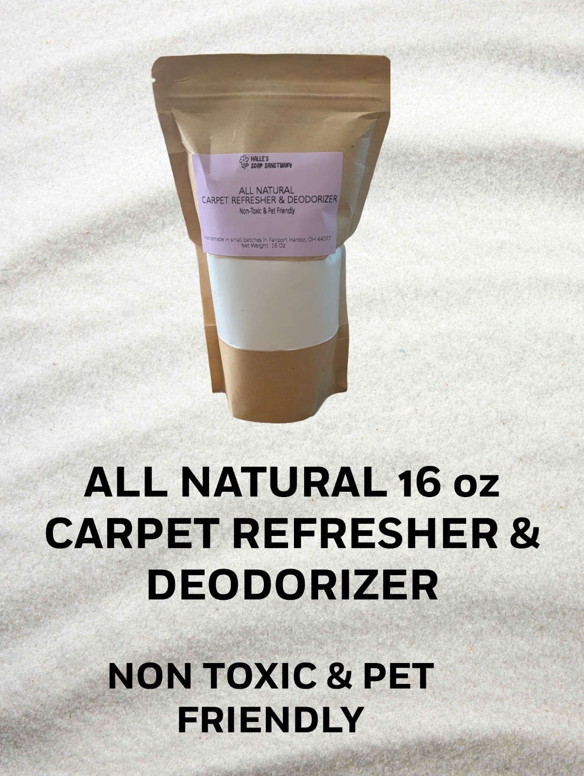 Lavender Carpet Refresher & Deodorizer Powder Pet friendly Non Toxic All Natural