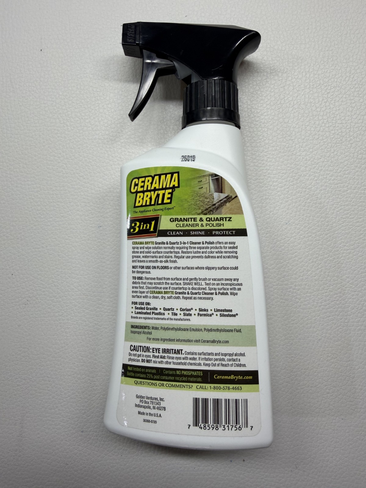Cerama Bryte® Granite and Quartz Cleaner and Polish, 16-Fl. Oz. Trigger Spray B