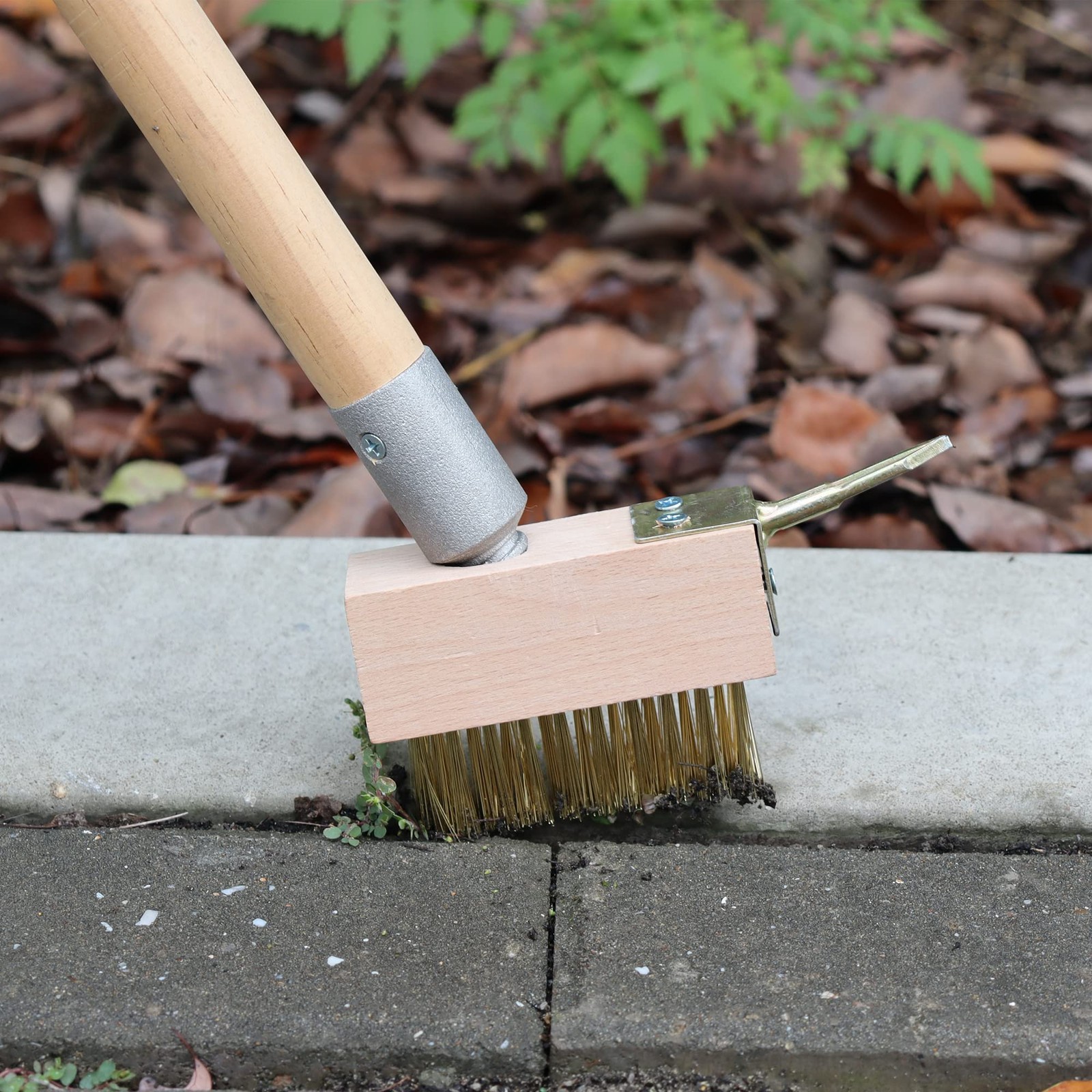 Moss & Weed Remover Brush Set for Decks, Pavers, Patios, Walkways & Grout