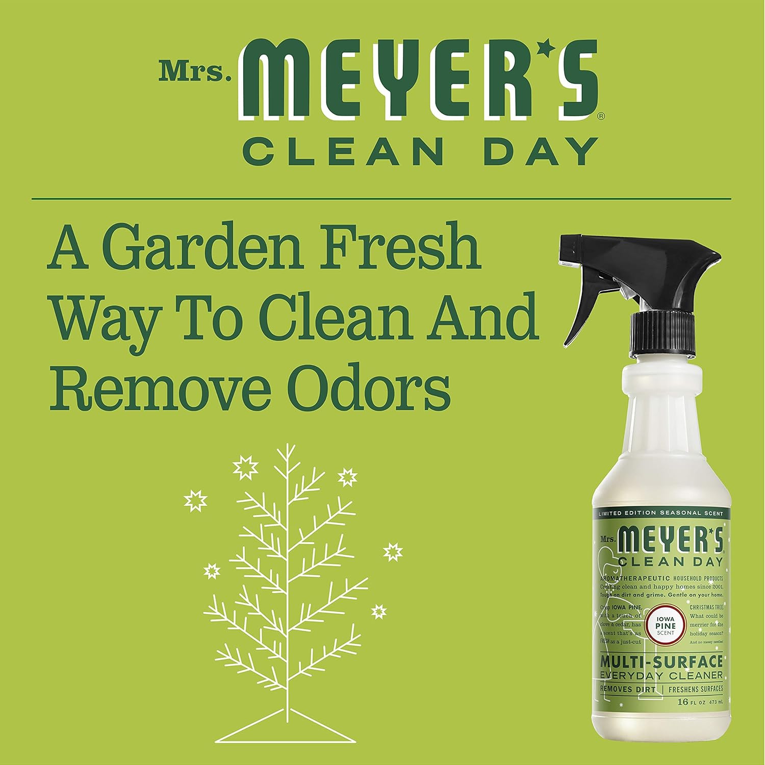 CLEAN DAY Multi-Surface Cleaner Spray, Cruelty Free Formula, Iowa Pine, 16 Fl…
