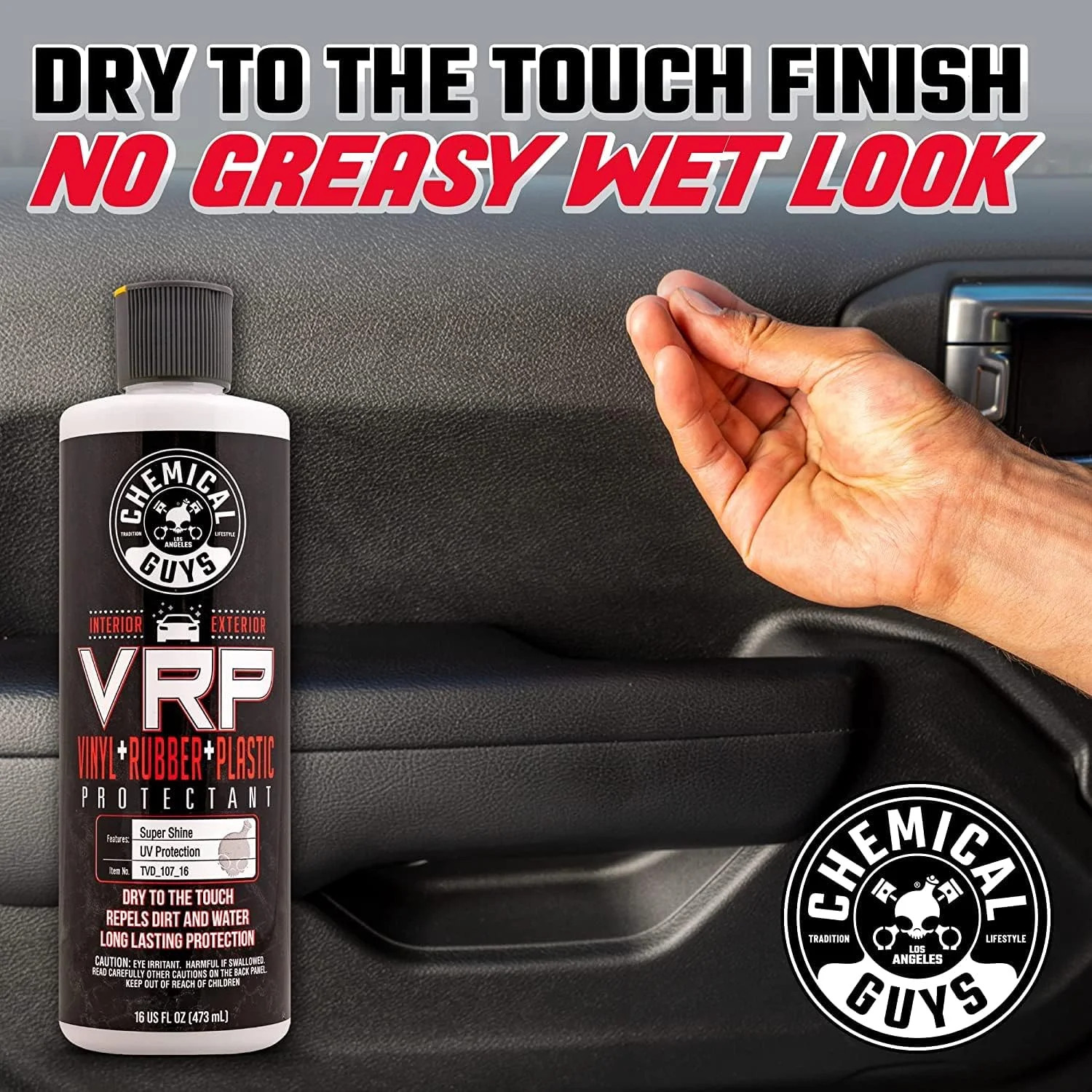Chemical Guys VRP Protectant & WonderWave Applicators Kit – 16 oz Vinyl, Rubber,