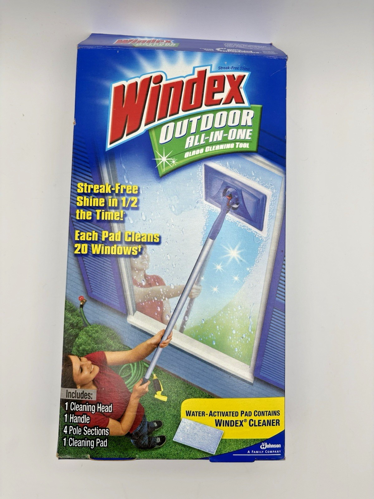 NEW Windex Outdoor All In One Glass and Window Cleaner Tool Starter Kit READ