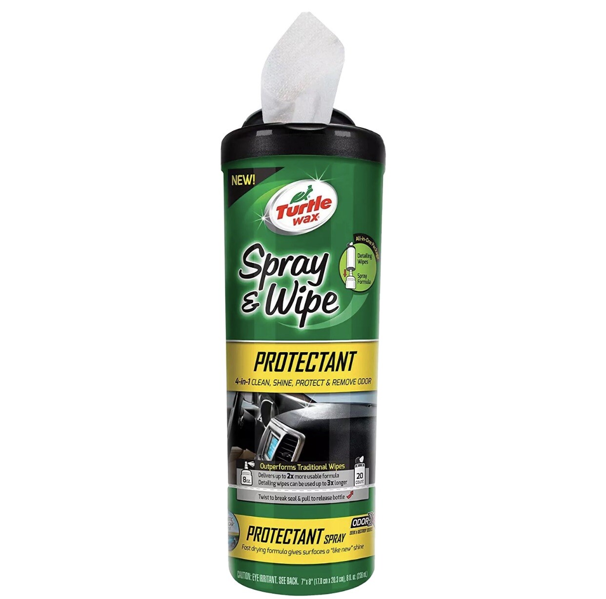 Turtle Wax Spray & Wipe Car Interior Wipes (Protectant)