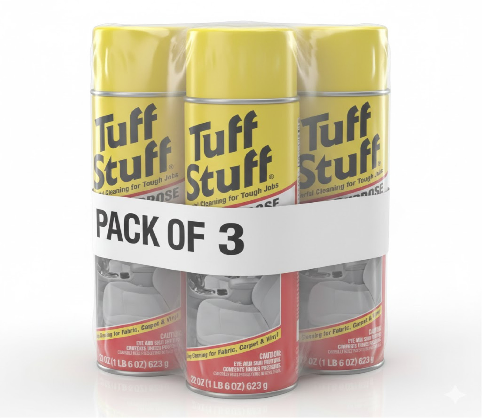 (3 PACK )Tuff Stuff Multi Purpose Foam Cleaner for Deep Cleaning of Car Interior