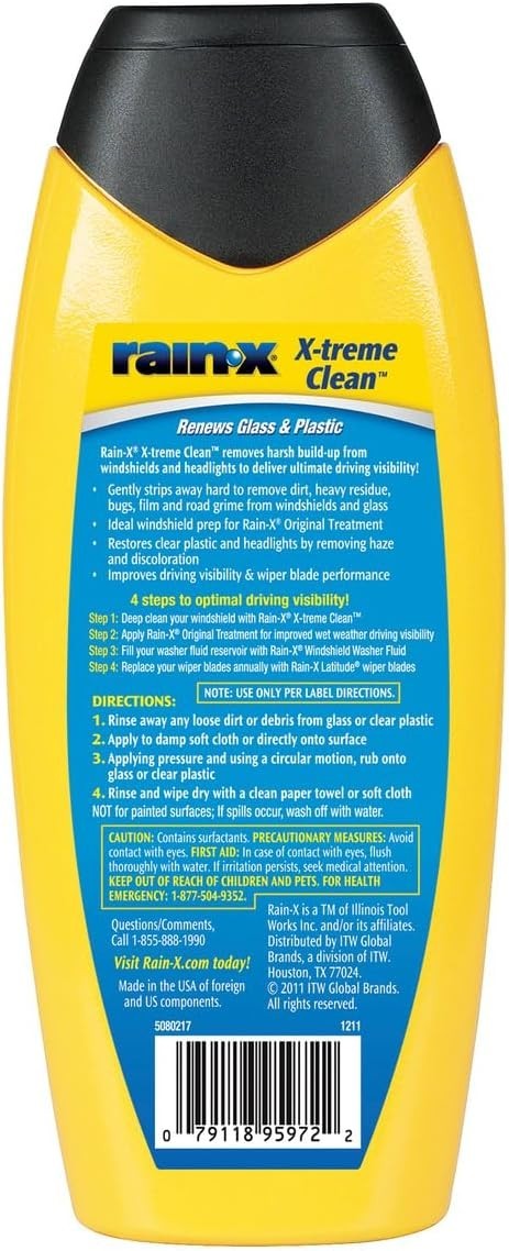 Rain-X 5080217 X-treme Clean Glass Cleaner – 12 fl oz.