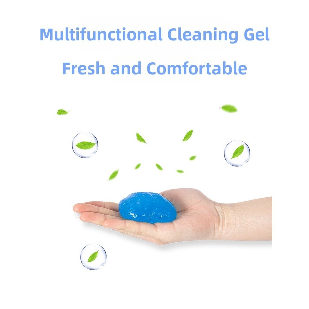 400g 2 Pack Blue Cleaning Slime Large Jar for Car Home and Office Dust Removal