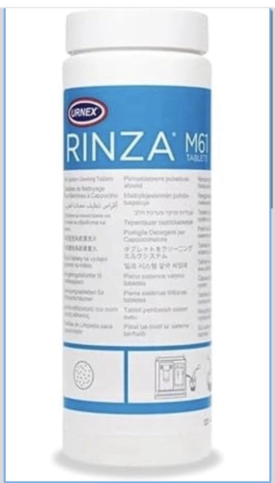 Urnex Rinza M61 Milk System Cleaning Tablets 30 Tablets NSF Certified 120g