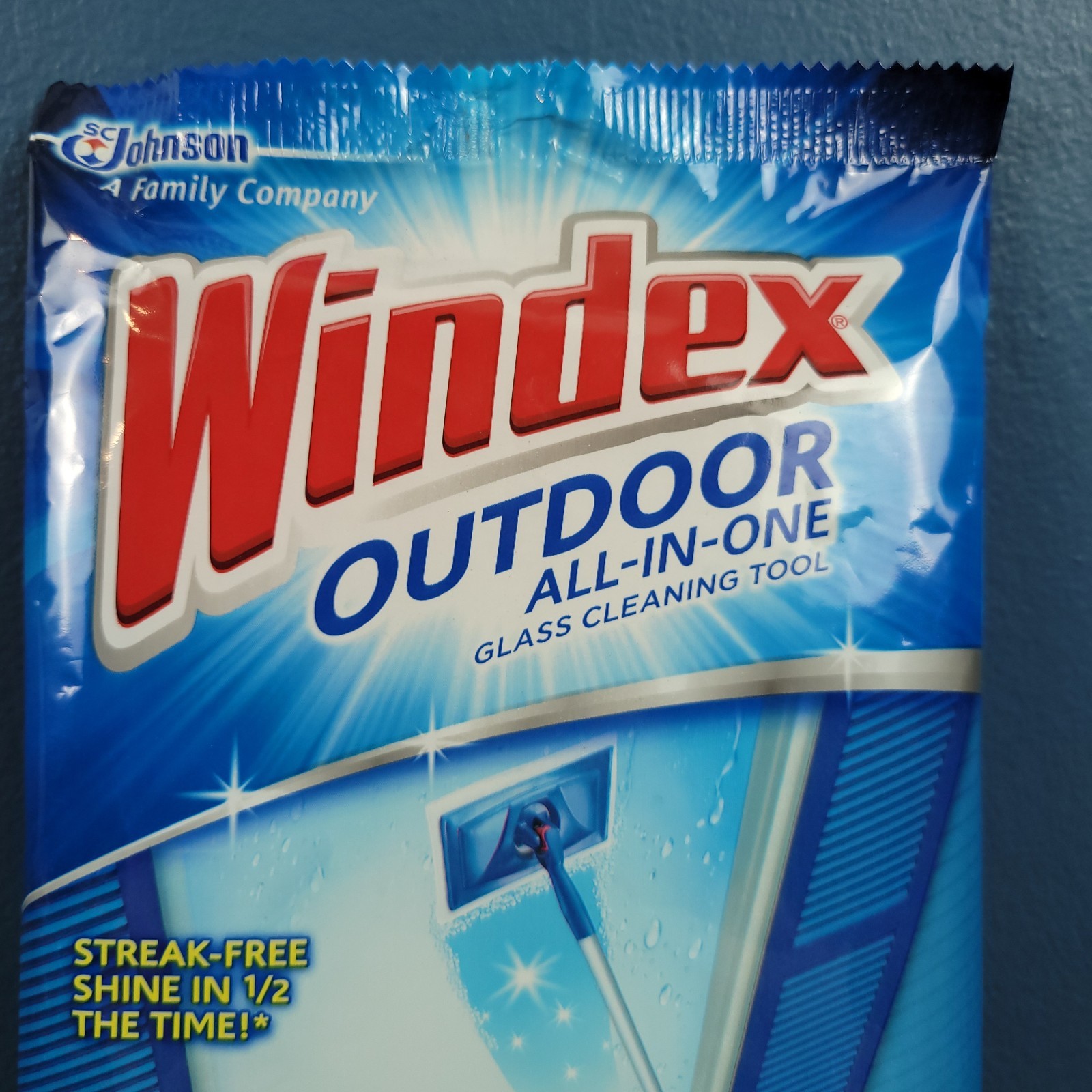 Windex Outdoor All-in-One Glass Cleaning Tool Refill Pads 1 Pack 2 Pads NEW