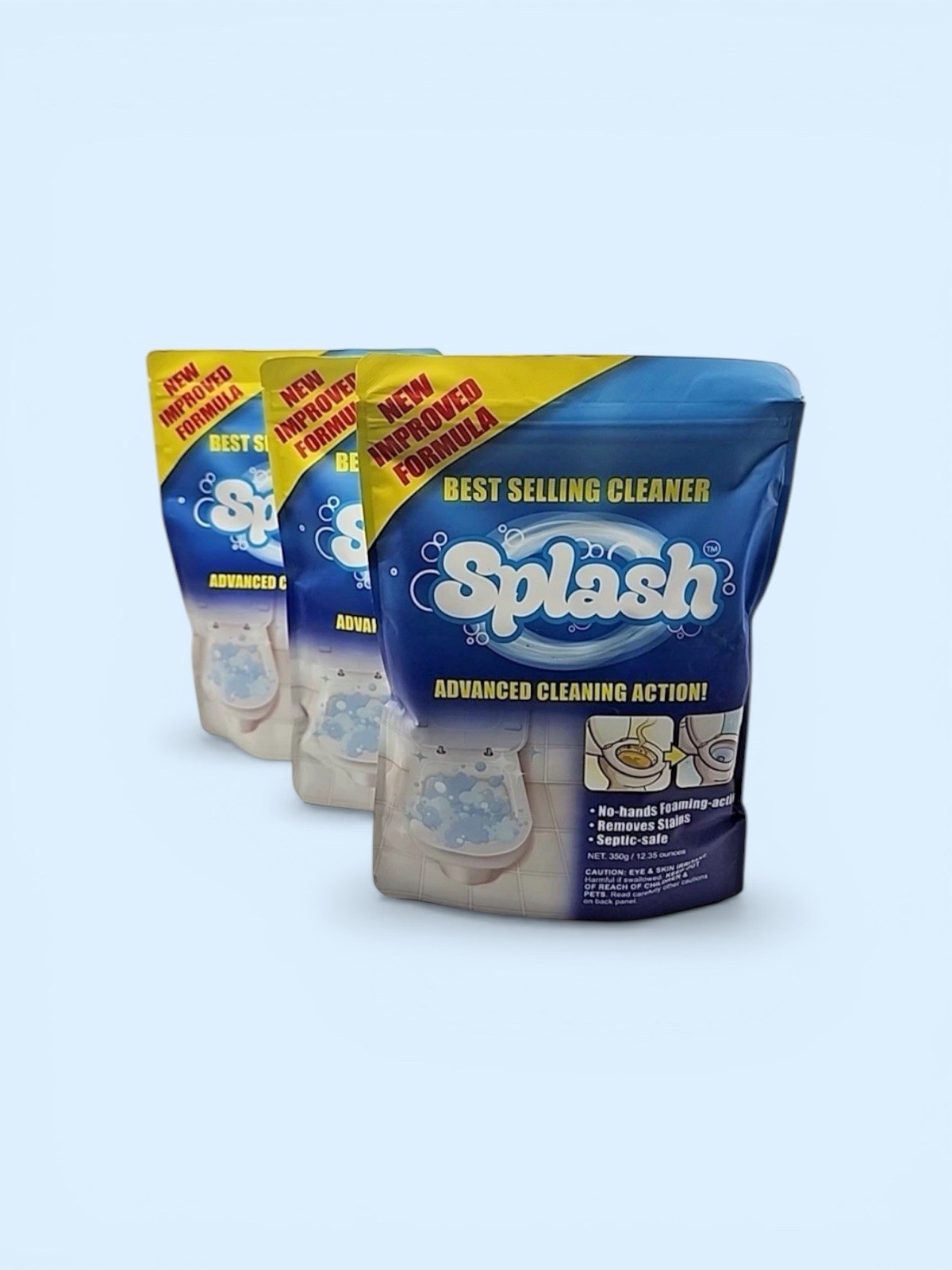 Splash Foaming Advanced Cleaner Lot Of 3 Each 350g / 12.35 Oz Exp 2/2027 Sealed