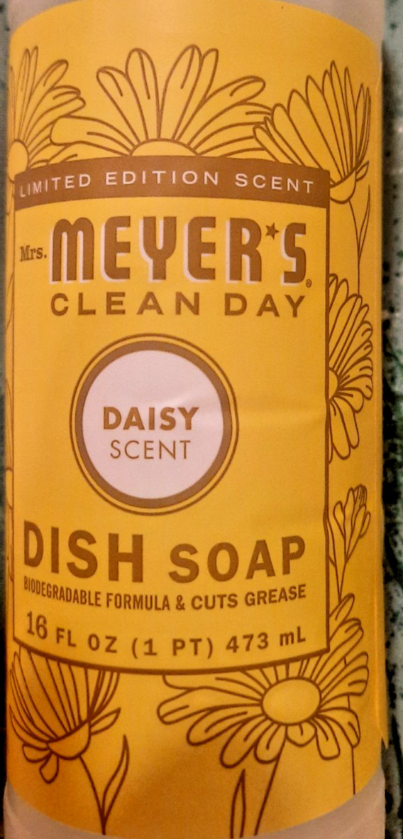 4X BRAND NEW MRS. MEYER’S CLEAN DAY DAISY SCENTED LIQUID DISH SOAP 16 OZ BOTTLES