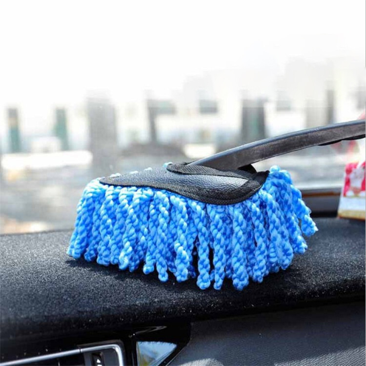 1Pc Super Soft Microfiber Car Dash Duster Brush Car Cleaning Home Kitchen C Blue