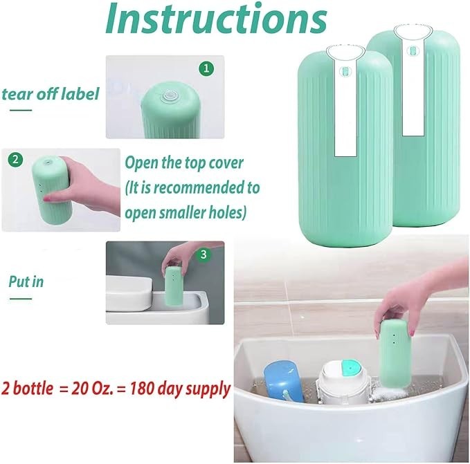 Krazy Klean Toilet Cleaner 2-Pack – Easy to Use Krazy Cleaner Pro for Toilets