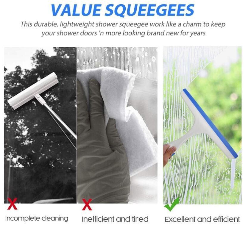 Squeegee For Shower Mirror Window Door Home Office House Cleaner Car Glass