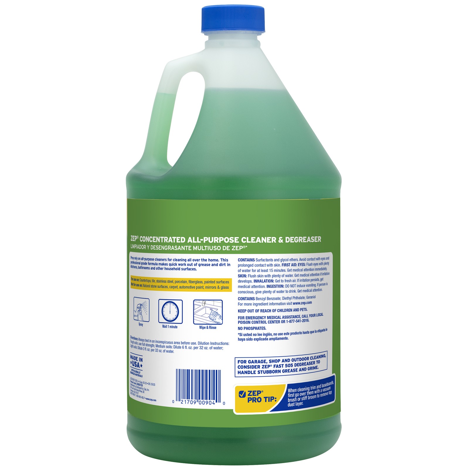 Zep All-Purpose Cleaner and Degreaser 128 oz ZU0567128 (Pack of 2) Cleans Almost