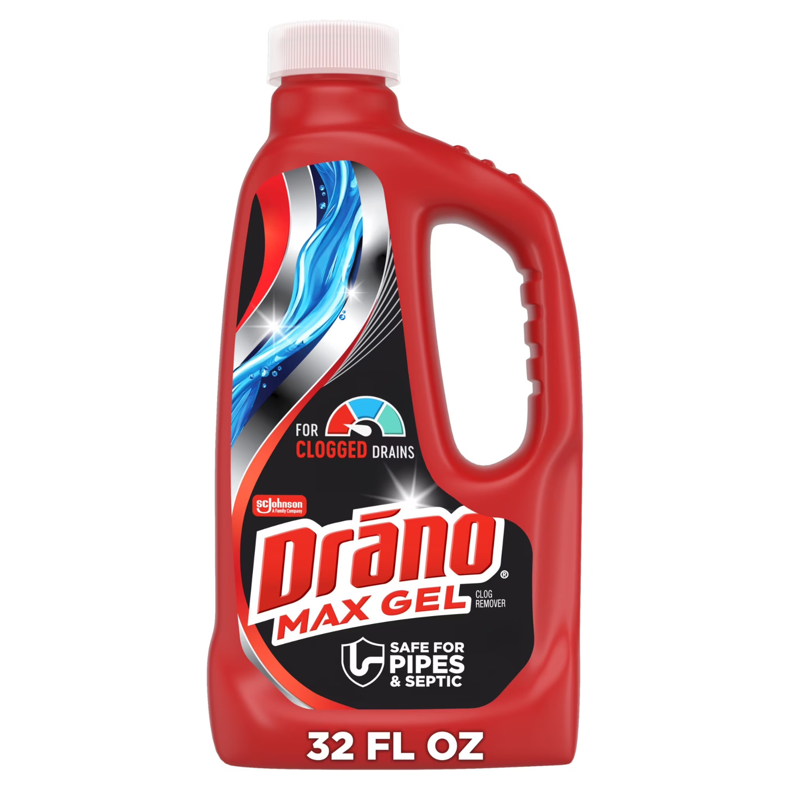 Drano Max Gel Drain Clog Remover, 32 oz – Unclogs Showers and Sinks.