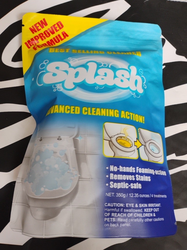 Splash 2 PACK Foaming Advanced Cleaner 350g 12.35oz Toilet Bowl Cleaning Powder