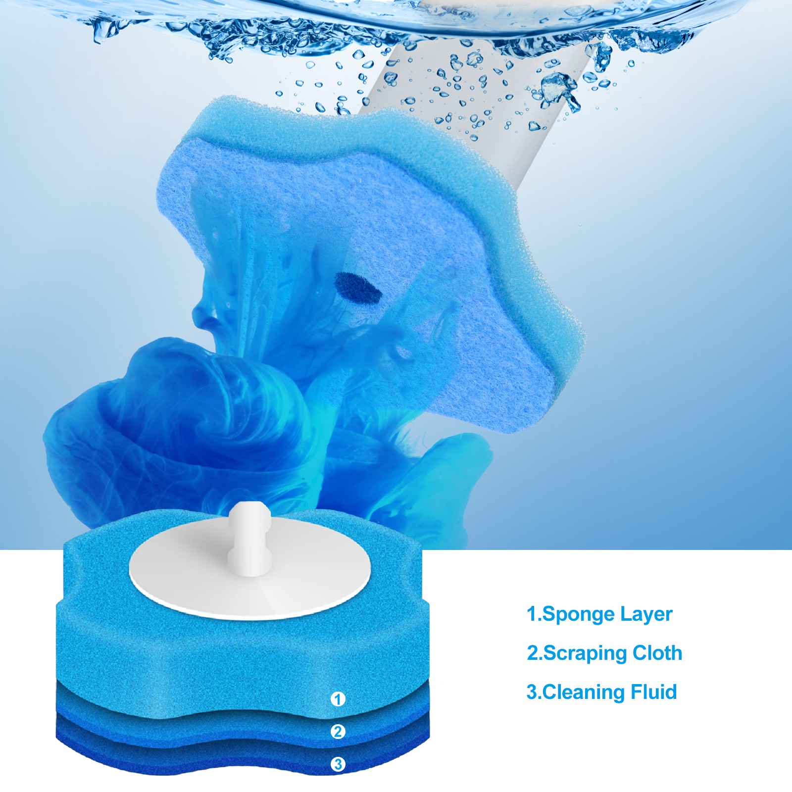 Disposable Toilet Cleaning System Toilet Brush Wand w/ Holder&24 Refill Bathroom