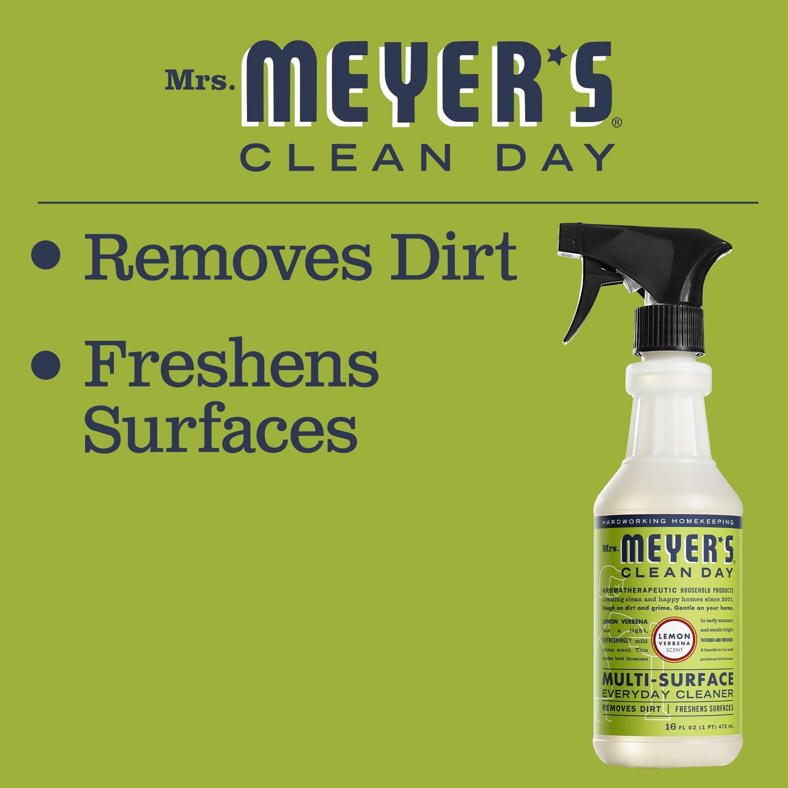 CLEAN DAY All-Purpose Cleaner Spray, Cruelty Free Formula, Lemon Verbena, 16 …