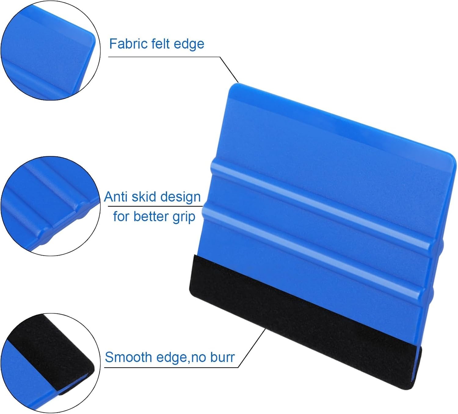 Modern Blue Felt Squeegee Kit – Scratch-Free Vinyl Application Tools, 2 Pcs