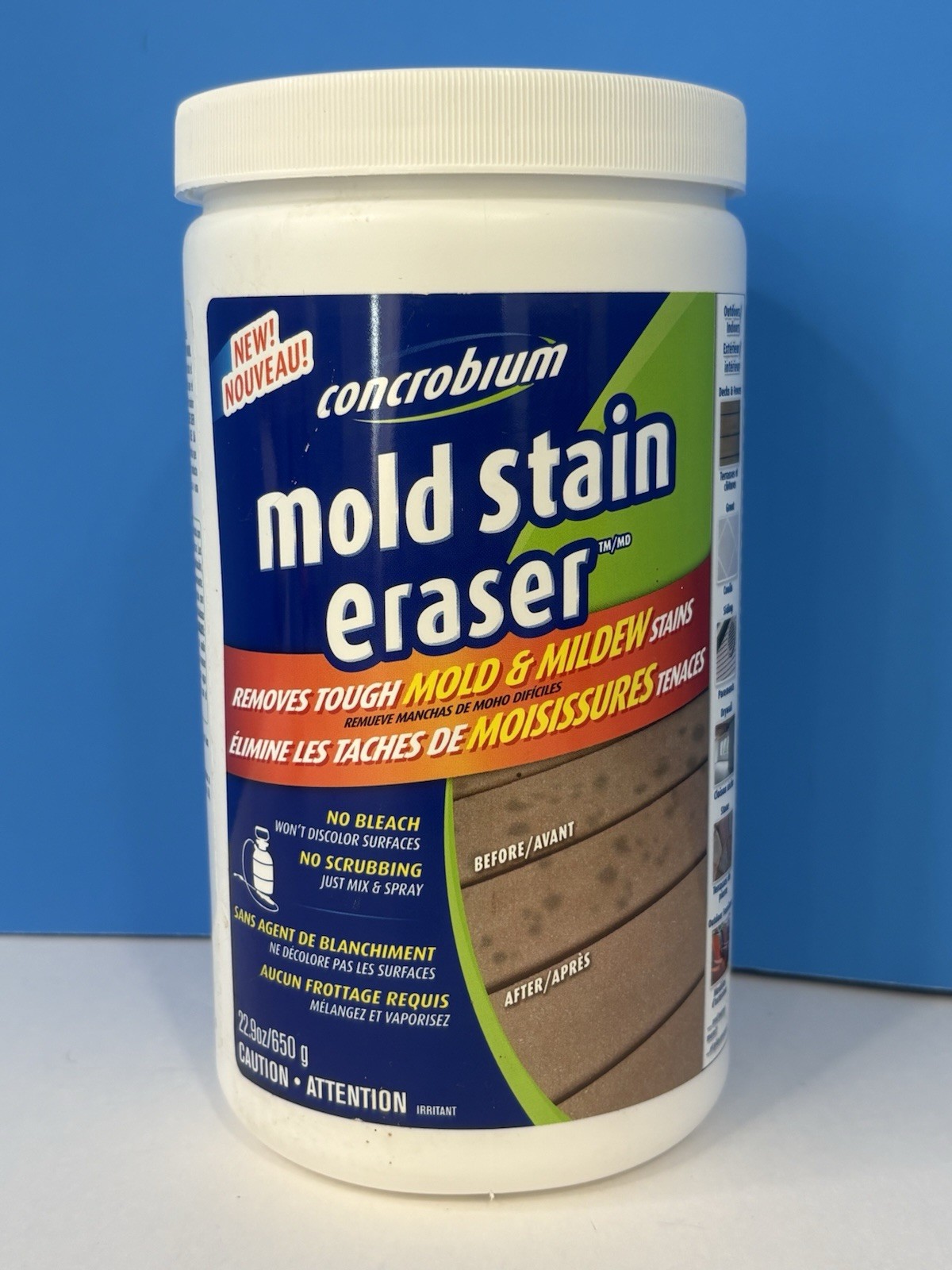 Concrobium Mold Stain Eraser 22.9 oz Eliminates Stains Powder DISCONTINUED