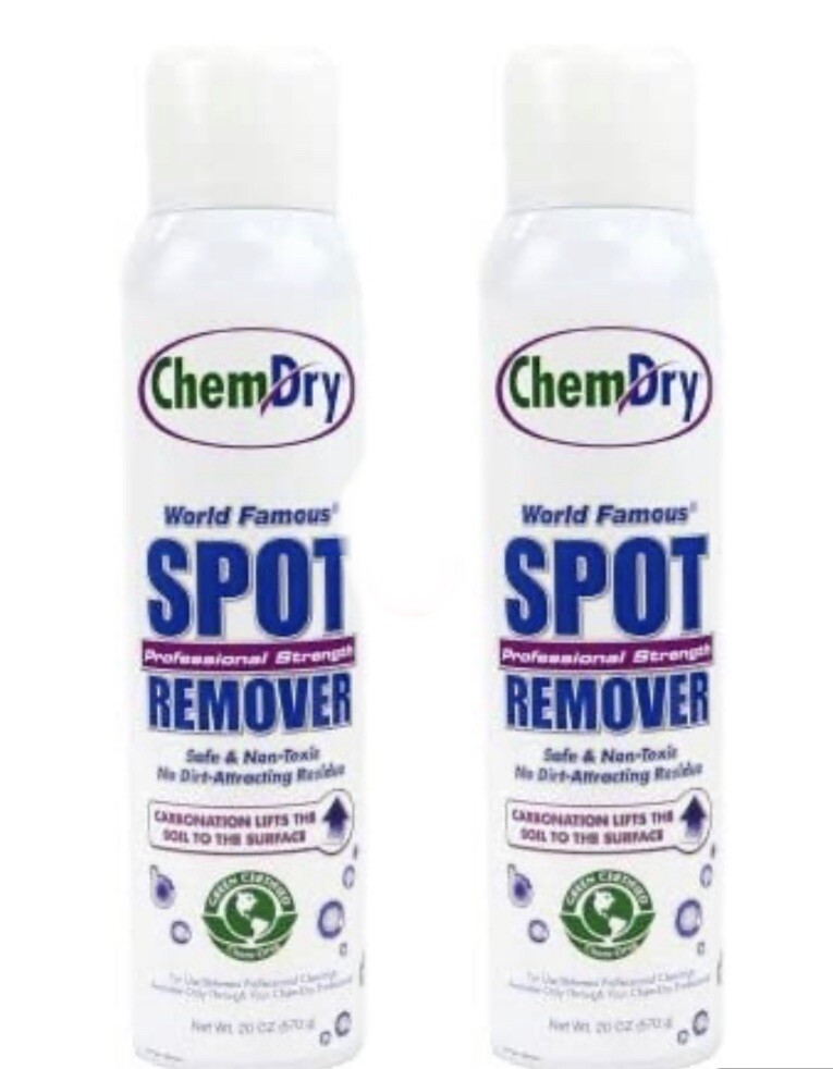 2 Cans Chem Dry Professional Strength Spot Remover Concentrated 20 Oz Inverted