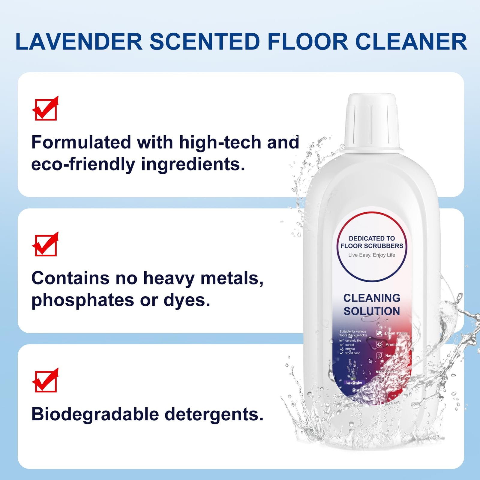Floor Cleaner 1000ml Lavender Scent with Tineco Cleaning Solution, Residue & …