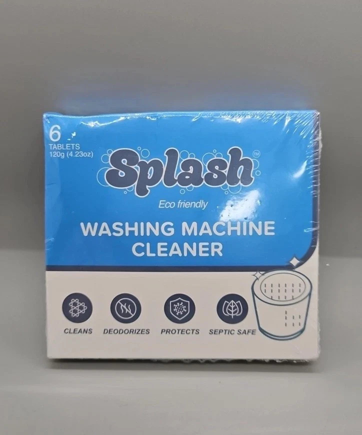Splash Spotless Washing Machine Cleaner Deep Cleaning All Washers 6 Tabs