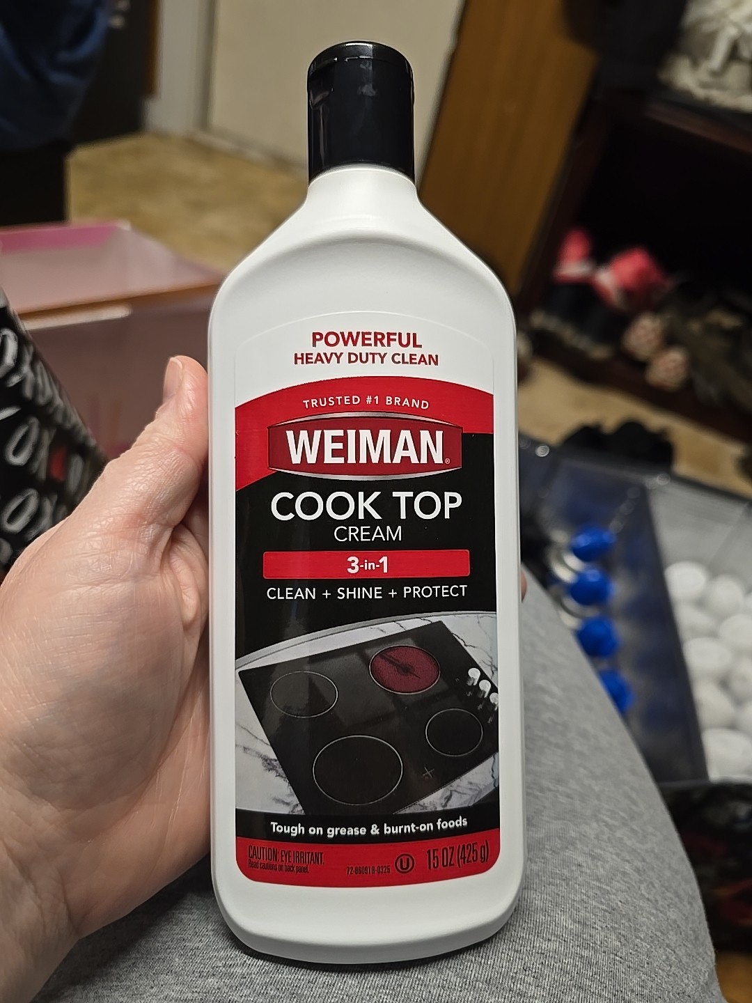 Weiman Cook Top Cream 3-in-1 Clean Shine Protect 15 Oz Tough On Grease New