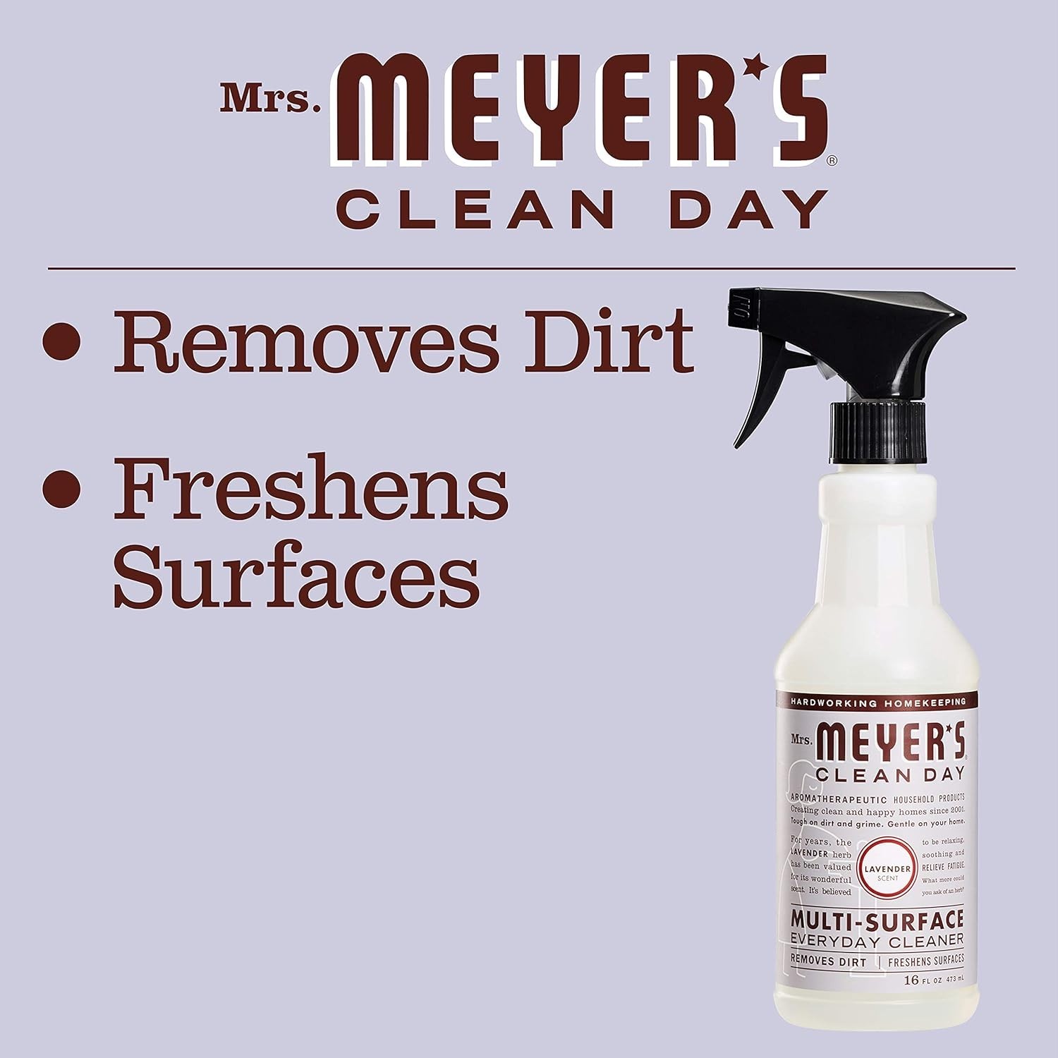 Mrs. Meyer’s Multi-Surface Everyday Cleaner Lavender 16 fl. oz Each (Pack of 6)