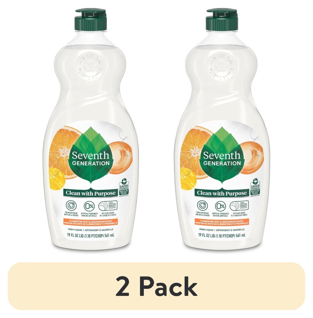 Dish Soap Liquid Cleanser with Clementine Zest and Lemongrass Scent 19 fl oz 2