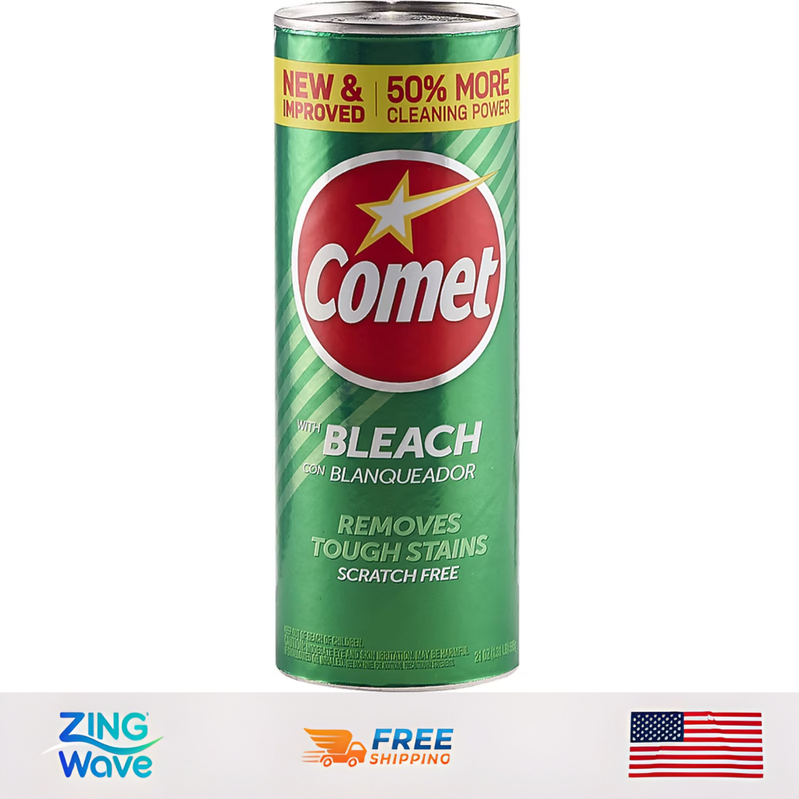 Comet with Bleach Powder All-Purpose Cleaner 21-oz Deodorizer Stain Remover