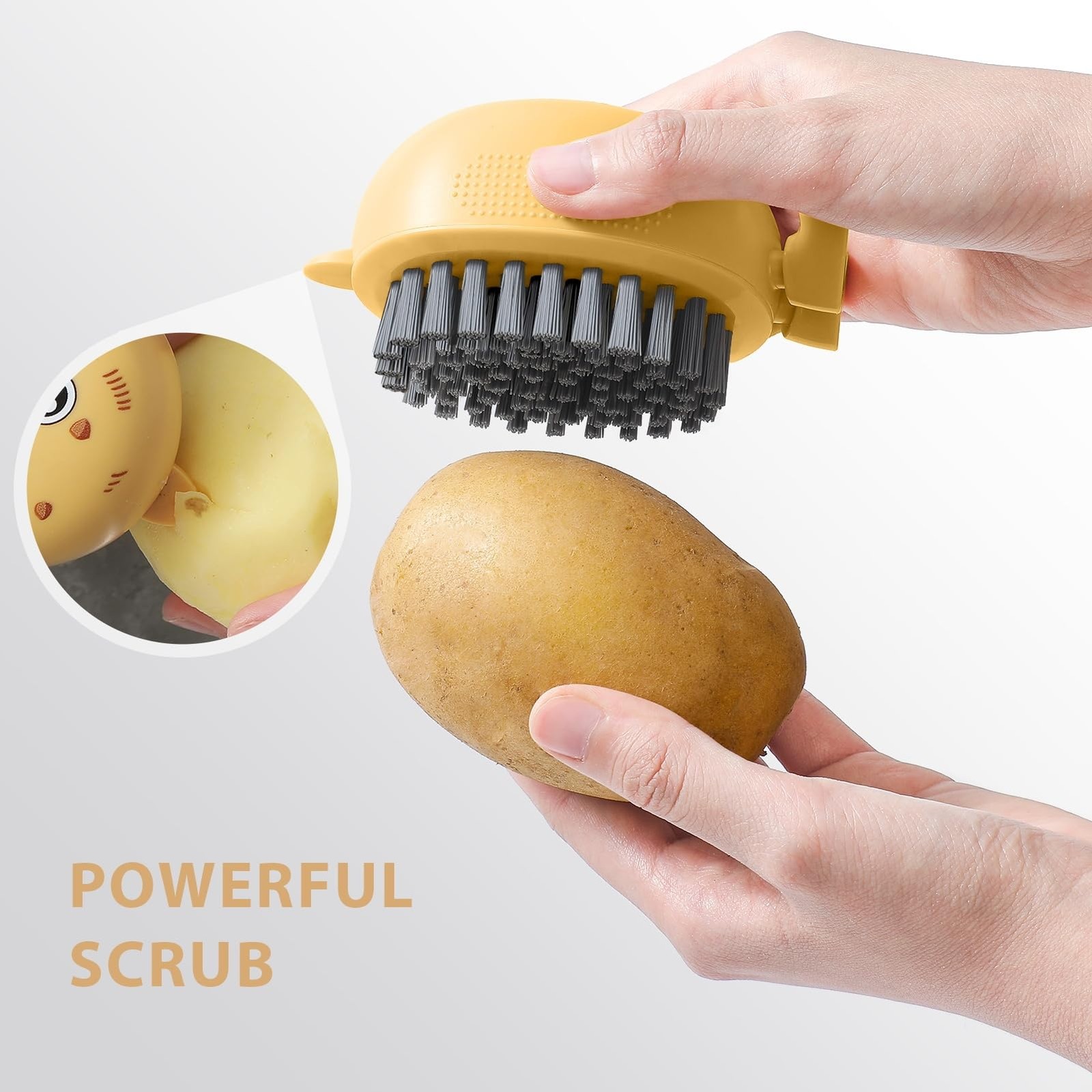 Vegetable Brush Scrubber Potato Mushroom Scrubber Brush Cleaning Veggie Fruit W