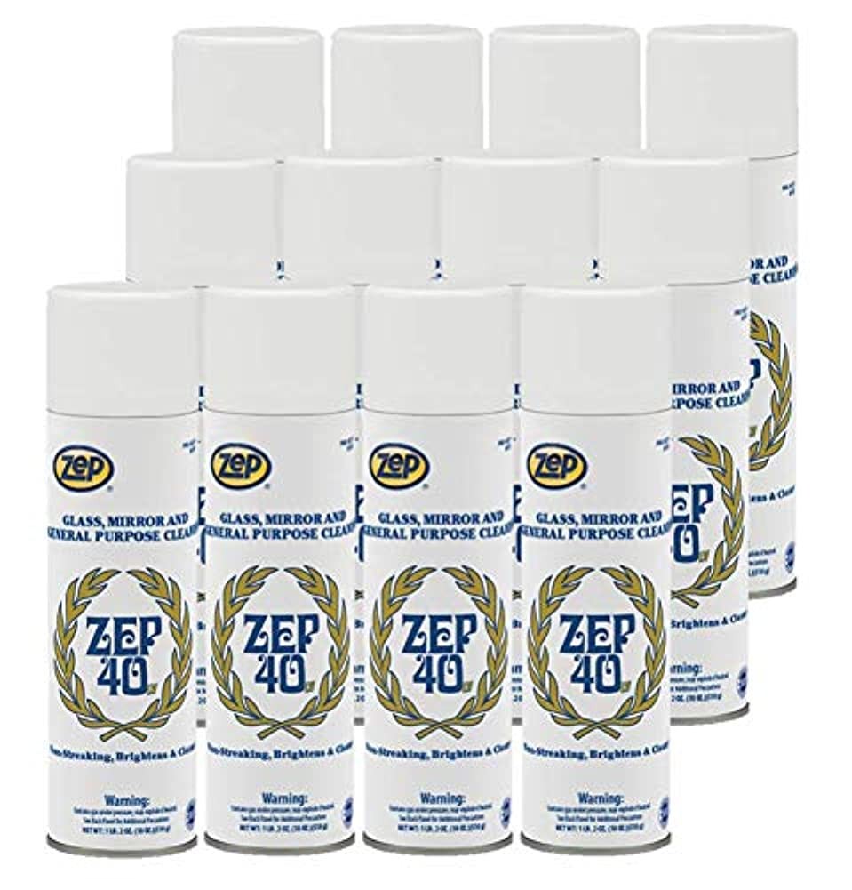 Zep 40 LV Non-Streaking Cleaner Aerosol – 18 oz (Case of 12) 322901