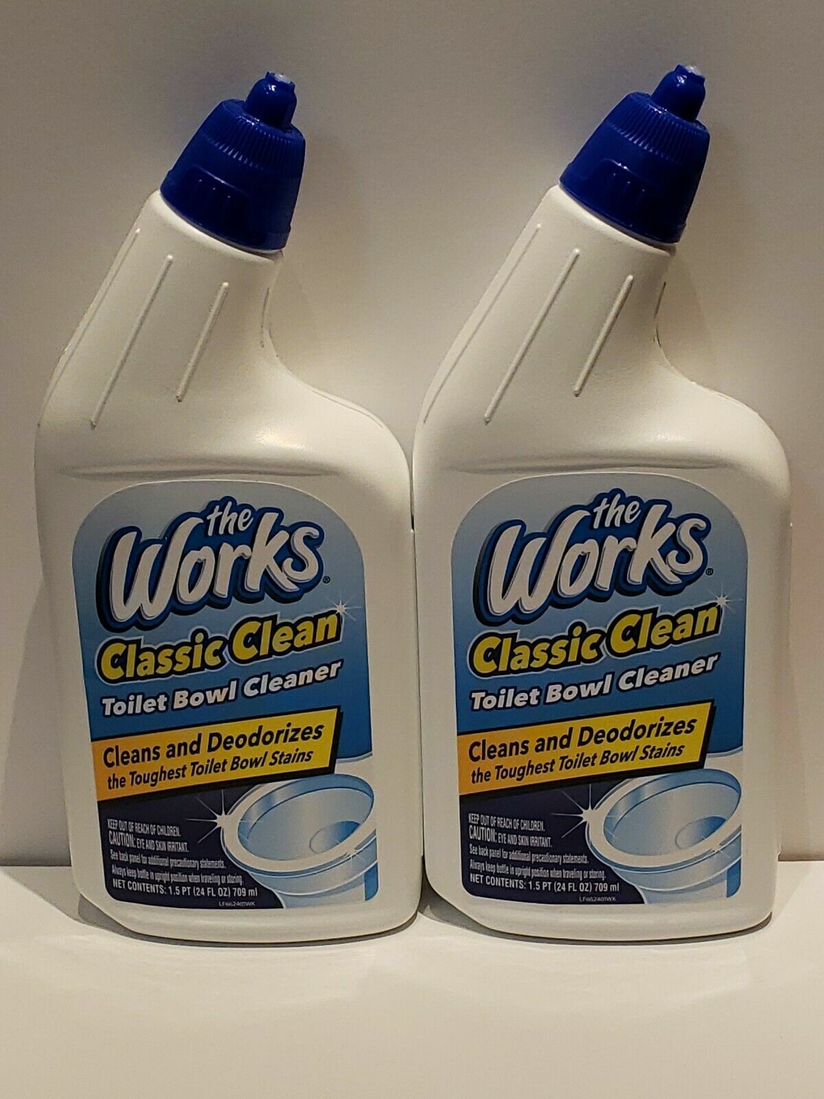 Lot Of 6 Toilet Bowl Cleaner, The Works 24 fl oz x 6 Bottles Fast Shipping