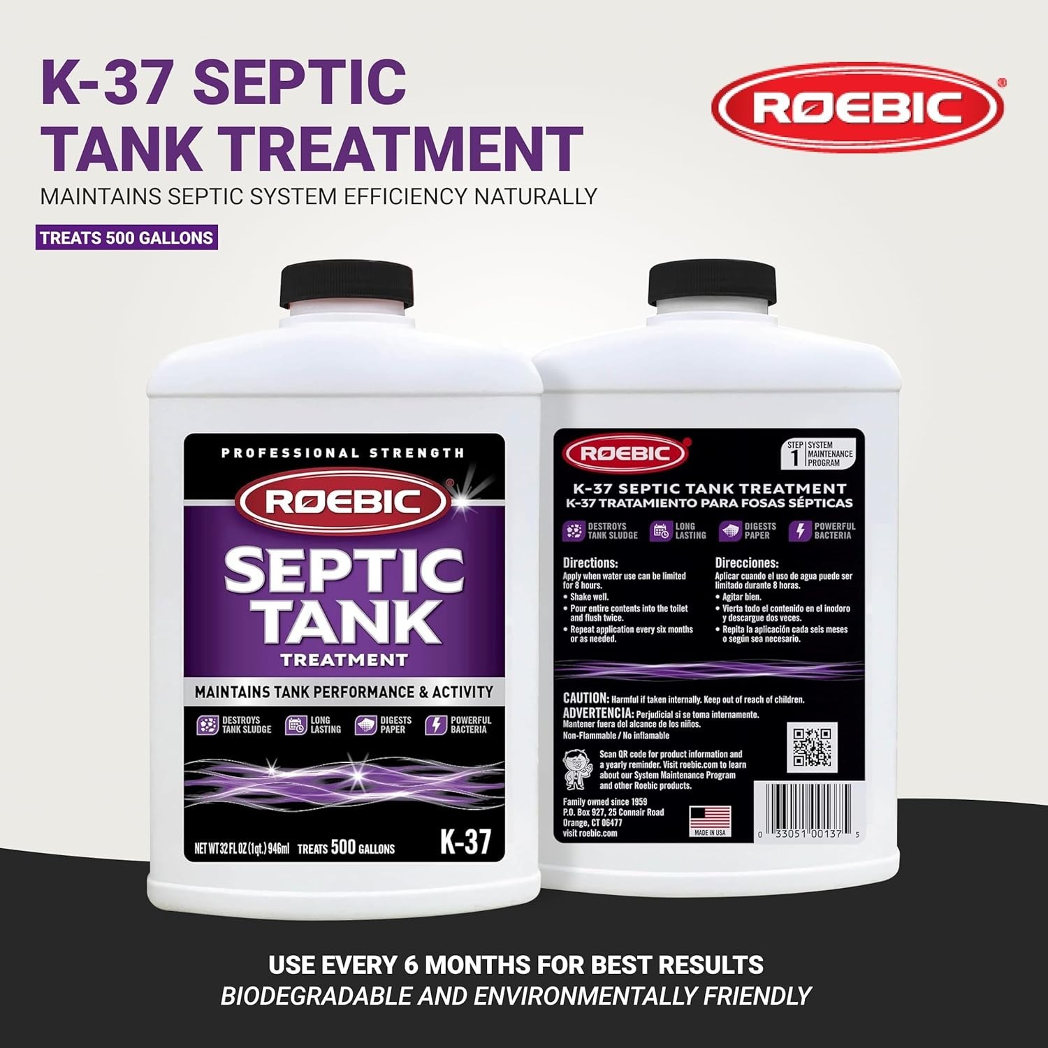 Eco-Friendly Bacteria Enzyme for Septic Tanks – 32 Oz