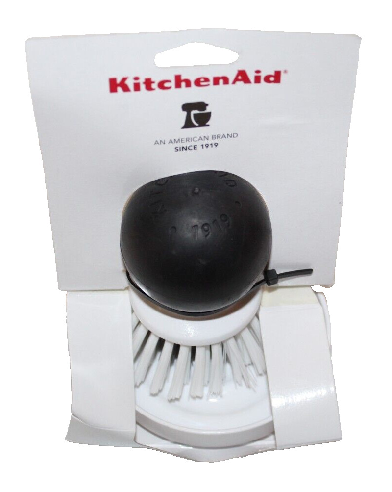 Kitchen Aid Palm Brush With Dish 2 Piece Black Dishwasher Safe Wash