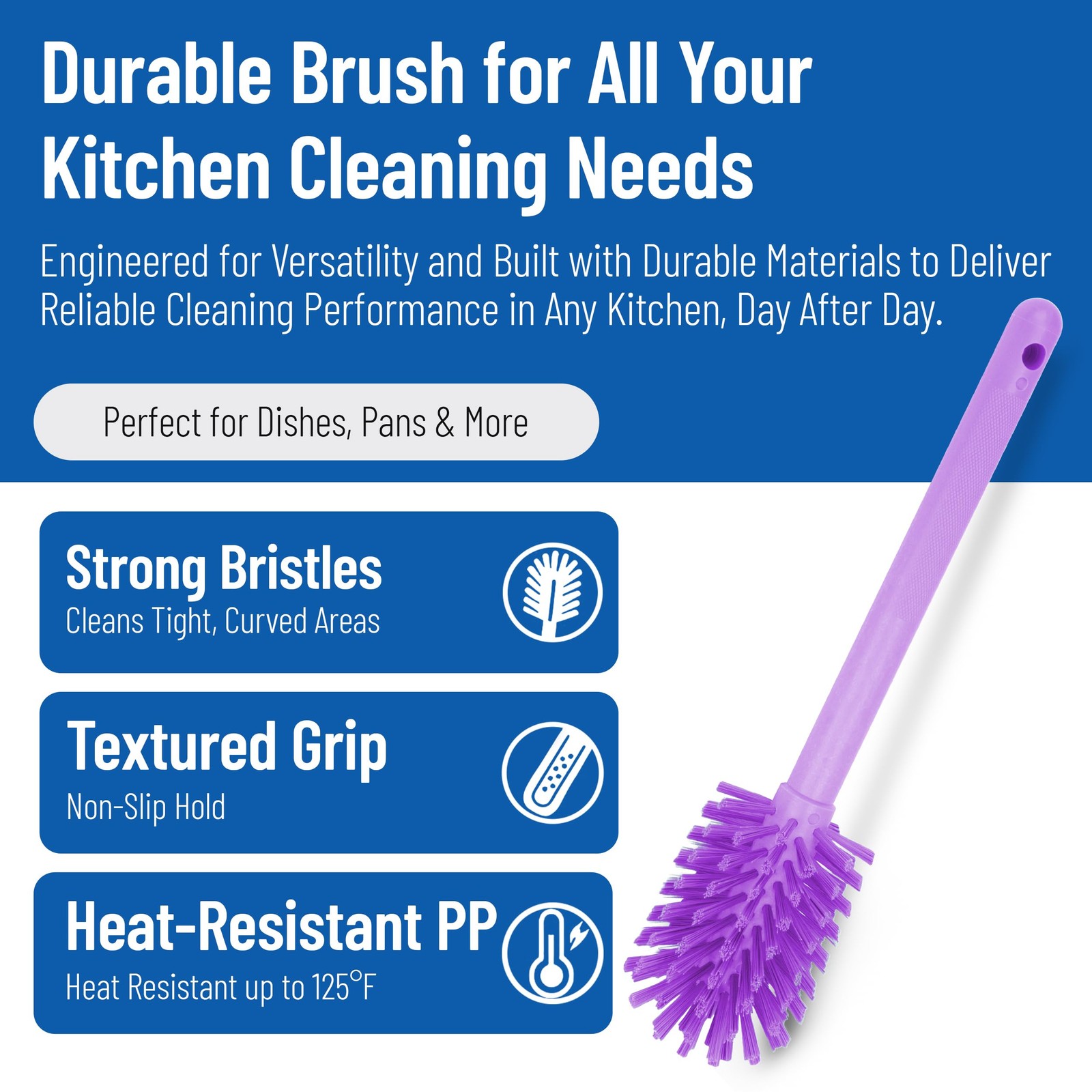 Large Water Bottle Brush Ideal for Wide-Mouth Jars, Bottles and Tumblers, Dis…