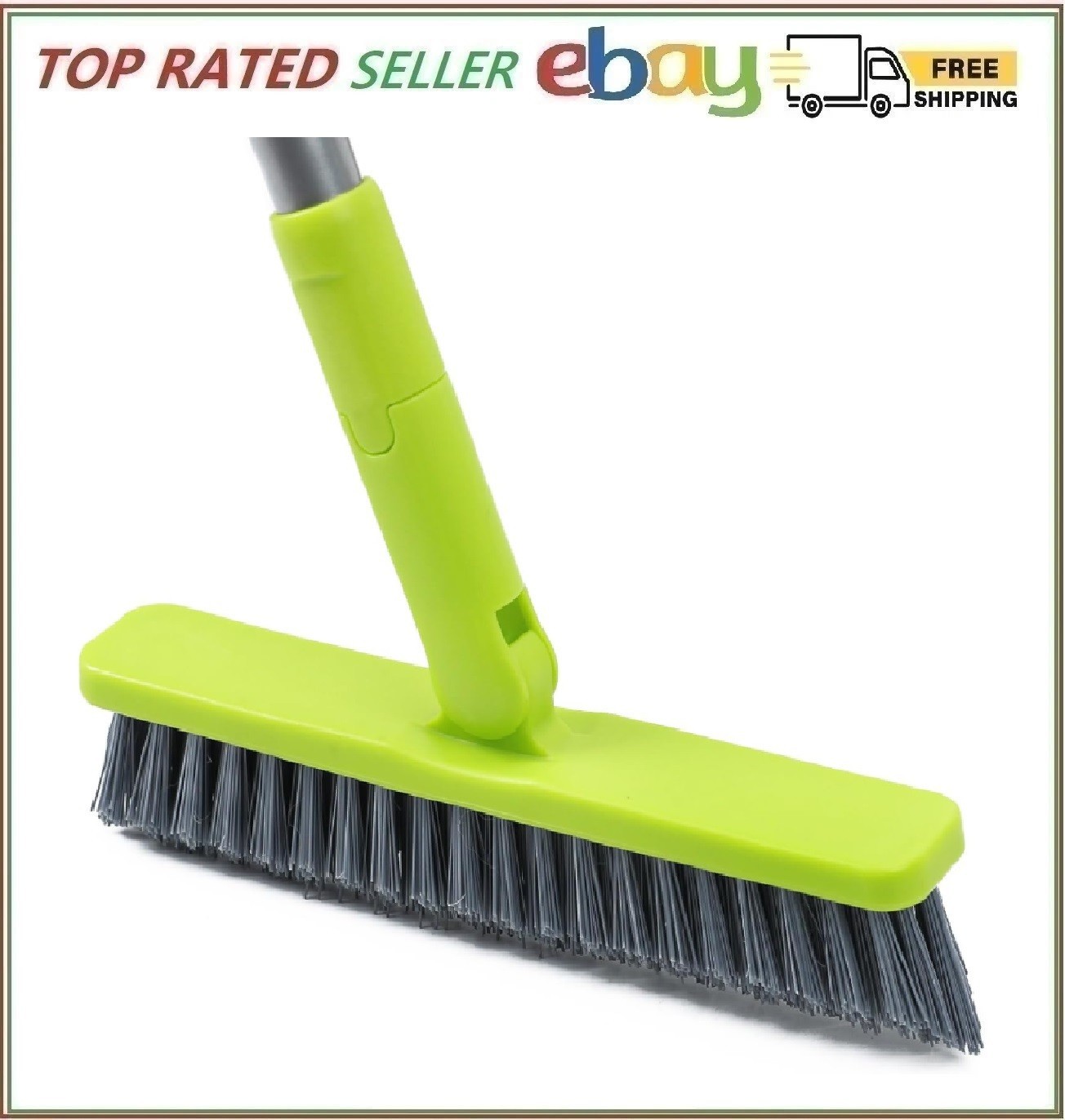 Grout Cleaner Brush with Long Handle Floor Scrub Brush for Shower Tile Bathroom