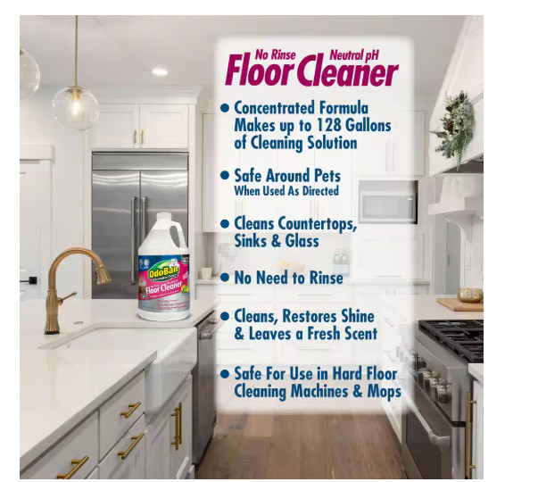 No Rinse Neutral pH Floor Cleaner Streak Free Multi-Surface Pet Odor Remover