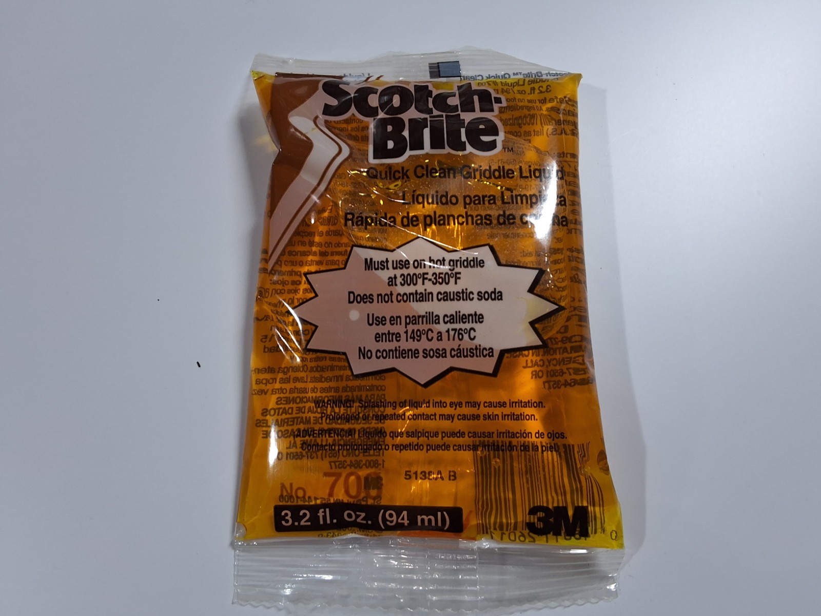 (40) 3M Scotch-Brite 700 700-40 Quick Clean Griddle Cleaner 3.2oz Liquid Packs