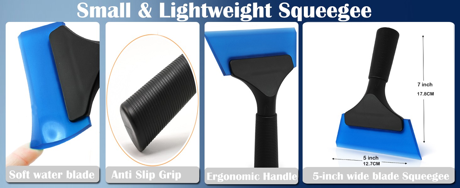 Small Squeegee 5 inch Rubber Window Tint Windshield Scraper for Car,Glass,
