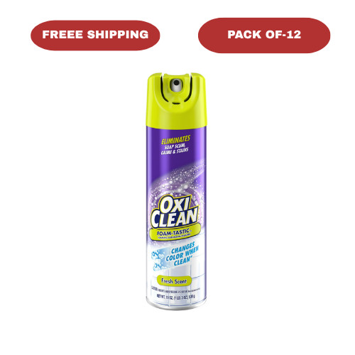 OxiClean Foam-Tastic Bathroom Cleaner 19 oz Fresh Scent (12 Pack) Soap Scum Remo