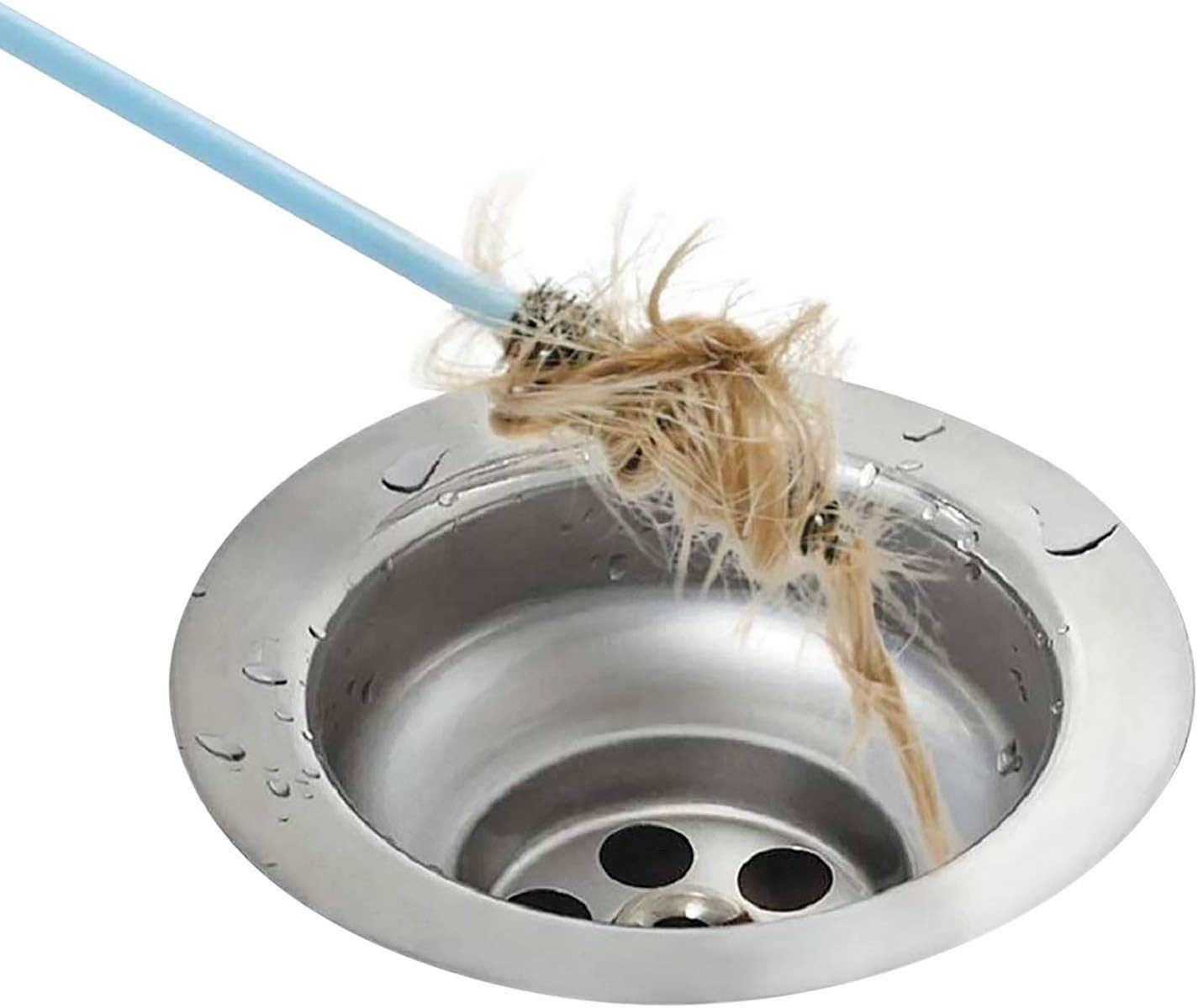 Effective Sink & Shower Drain Cleaner Sticks | 19.5” Long | Disposable 12 Pack